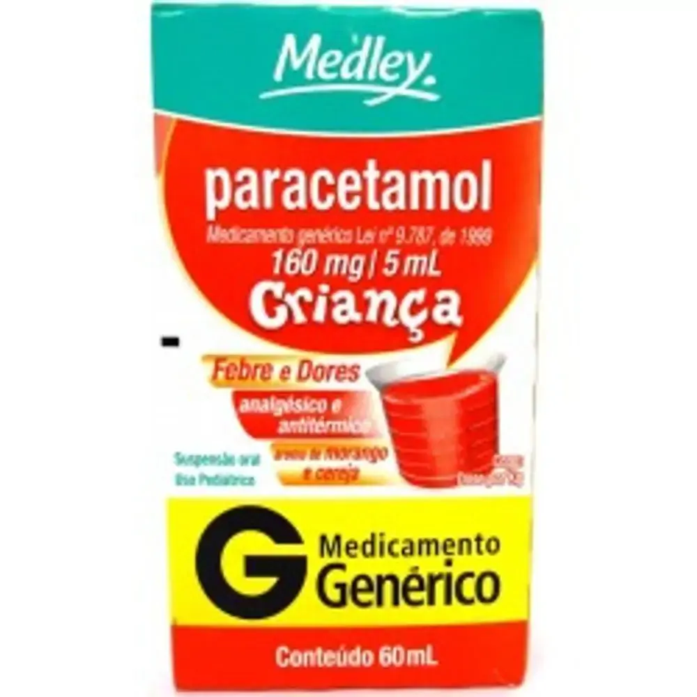 Paracetamol Crian 32 Mg/ml Suspensão Oral Medley Genérico