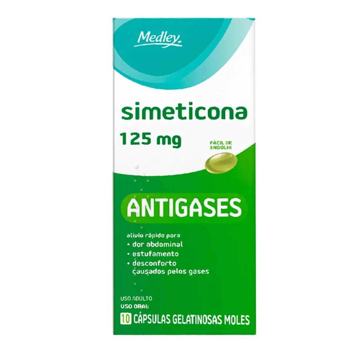 Simeticona 125mg Medley Caixa 10 Cápsulas Gelatinosas
