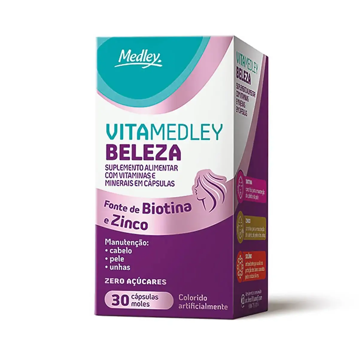 Suplemento Vitamínico Vita Medley Beleza 30 Cápsulas