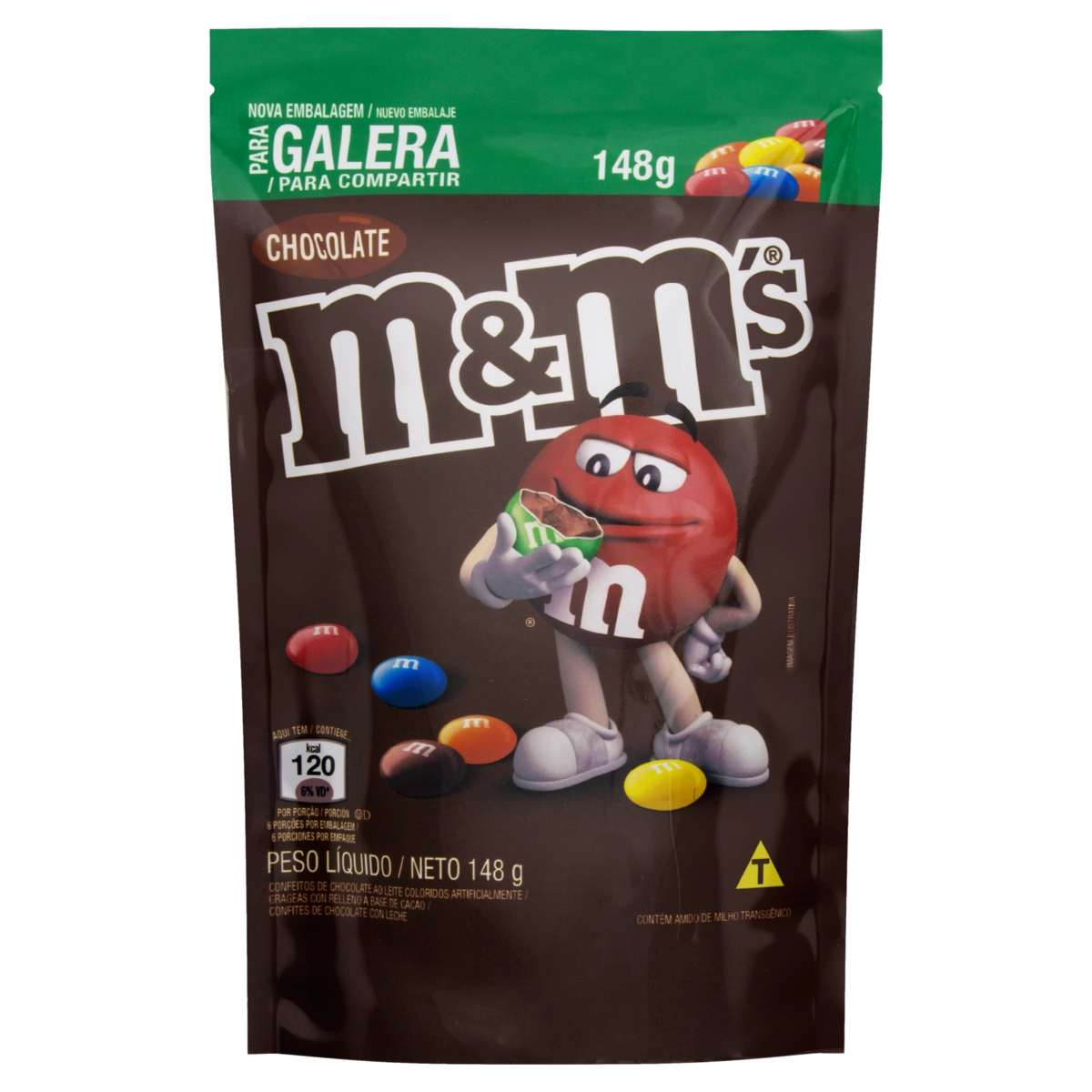 Confeito De Chocolate Ao Leite M Ms Sachê 200g