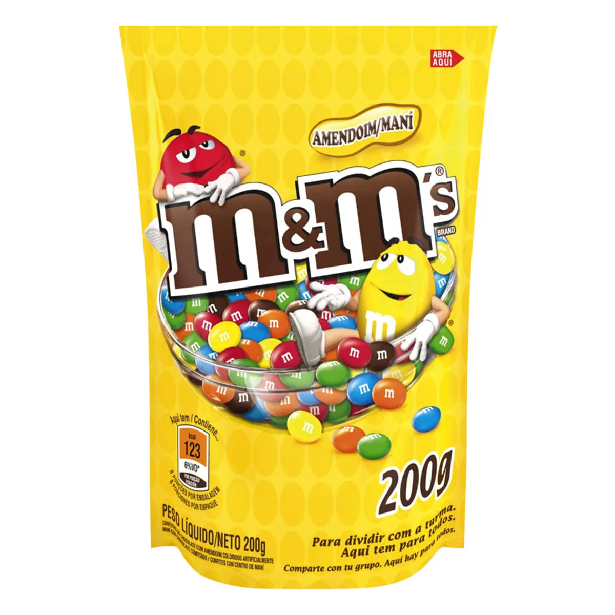 Confeito De Chocolate Com Amendoim M Ms Sachê 200g