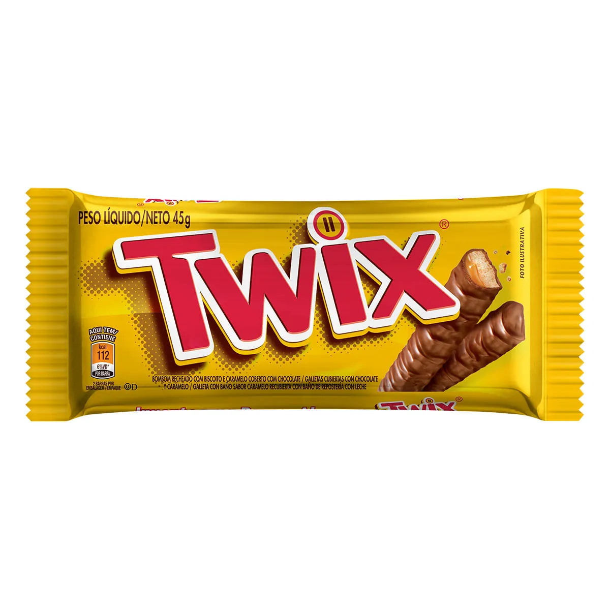 Bombom de Chocolate ao Leite Twix 45g