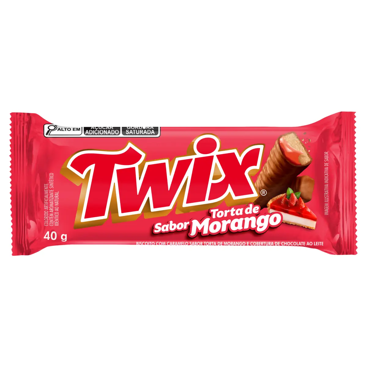 Chocolate Torta De Morango Twix Pacote 40g
