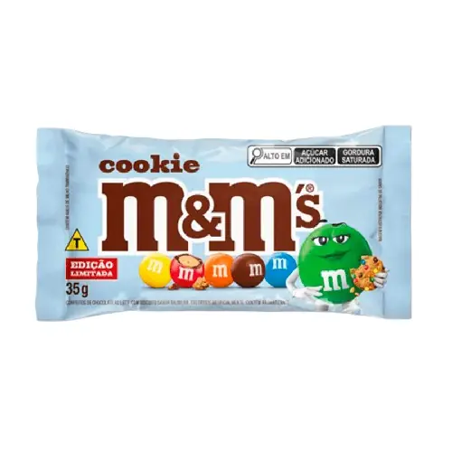 Confeito De Chocolate Ao Leite Com Cookie M Ms Pacote 35g
