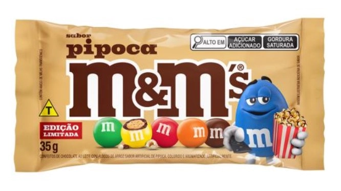 Confeito De Chocolate Ao Leite Pipoca M Ms Pacote 35g