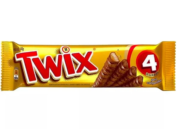 Bombom Twix Pacote 80g 4 Unidades