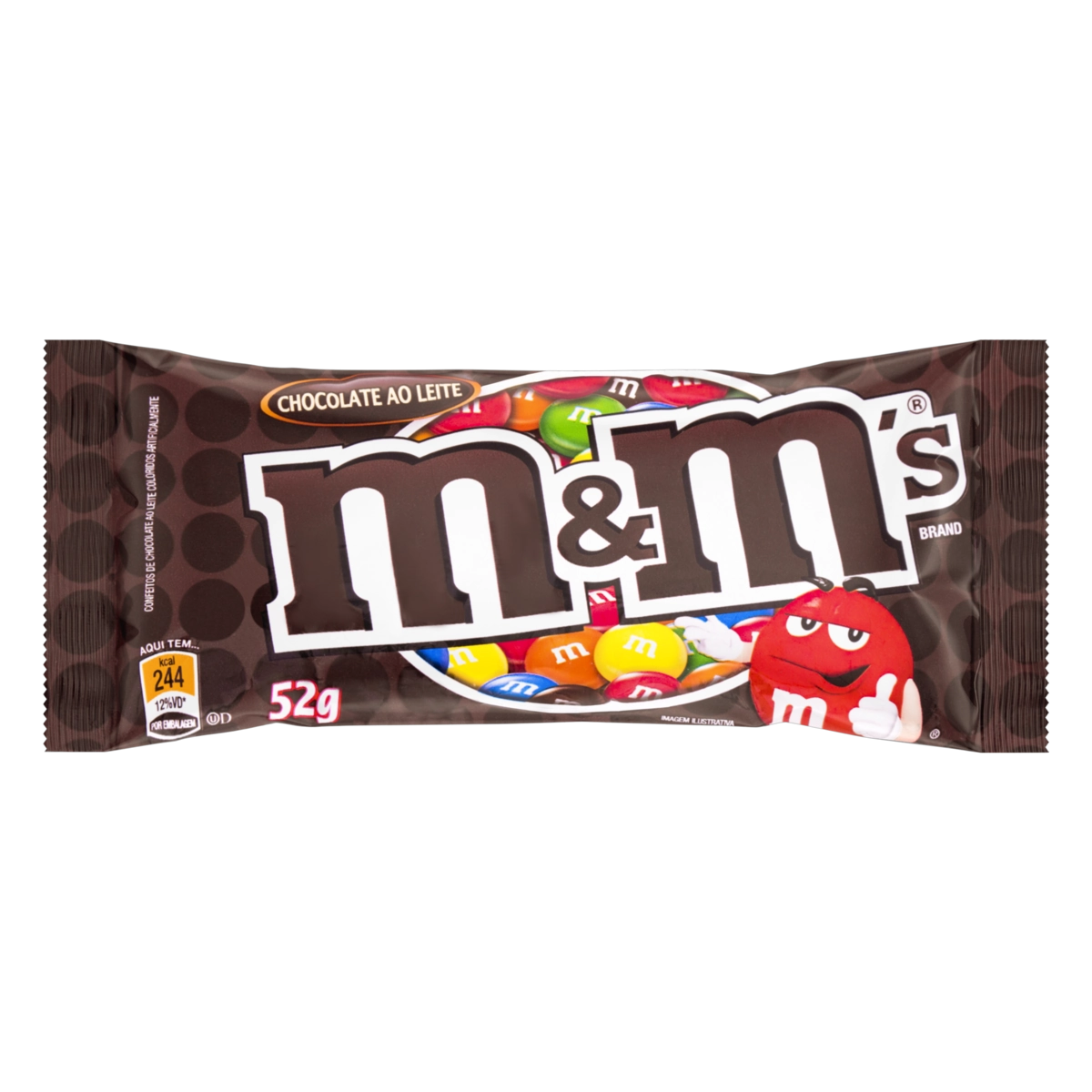 Confeito de Chocolate ao Leite M&M's Pacote 45g