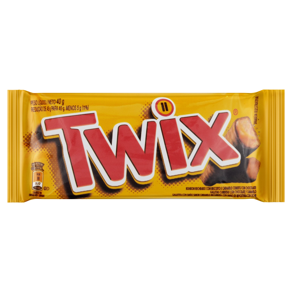 Bombom Twix Pacote 40g