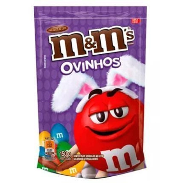 Confeito De Chocolate Ao Leite M Ms Ovinhos Sachê 150g