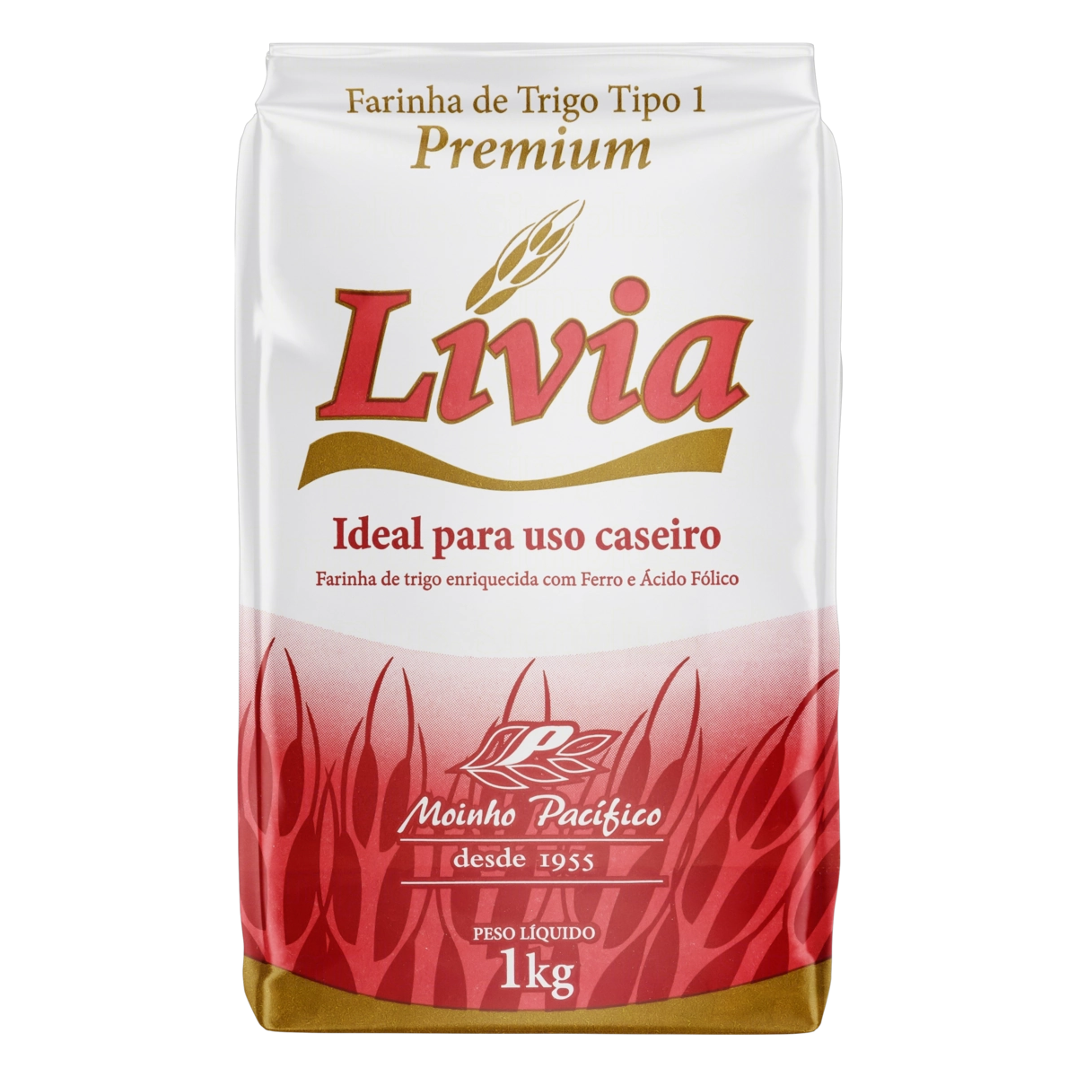 Farinha De Trigo Tipo 1 Lívia Premium Pacote 1kg