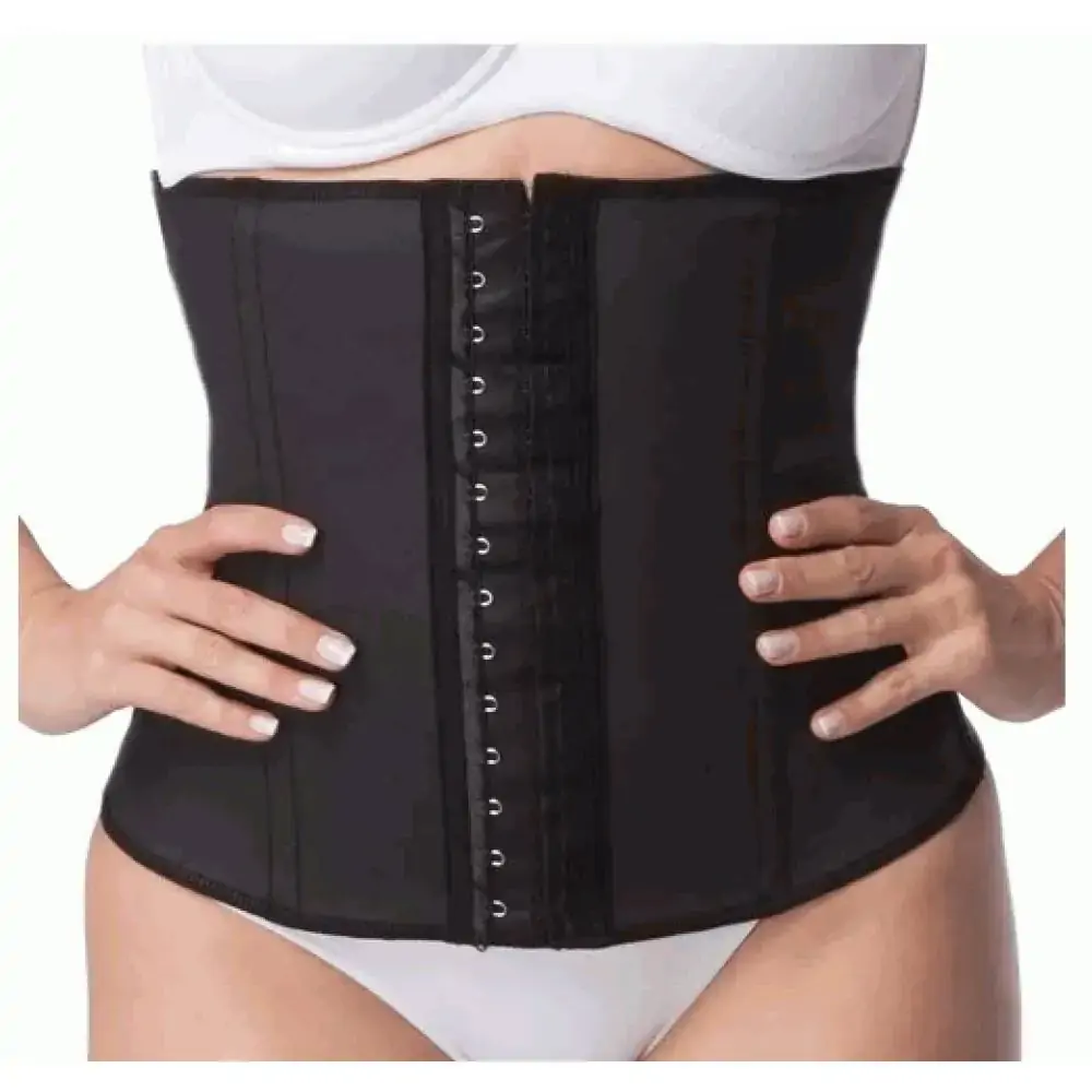 Cinta Modeladora Cotton Emborrachada Modelform Esbelt 415 Preta P