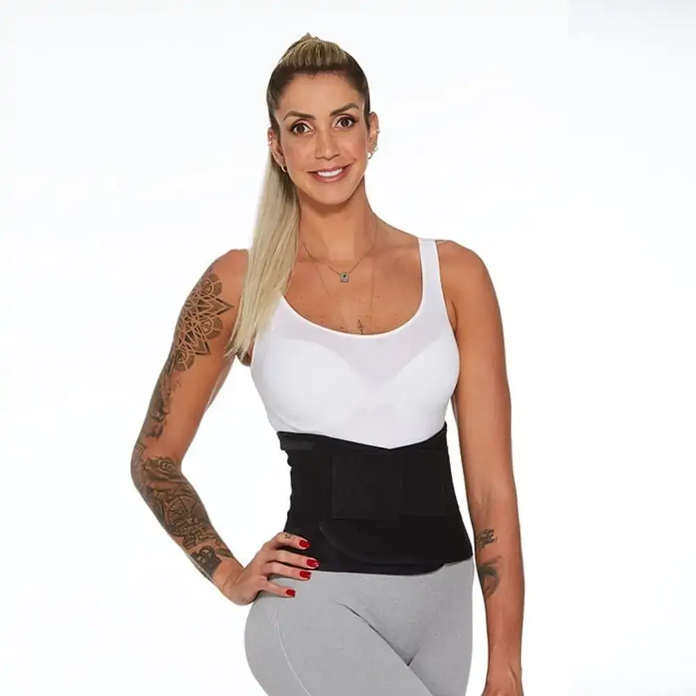 Cinta Modeladora Abdominal Esbelt Easy Waist Unissex Preta GG