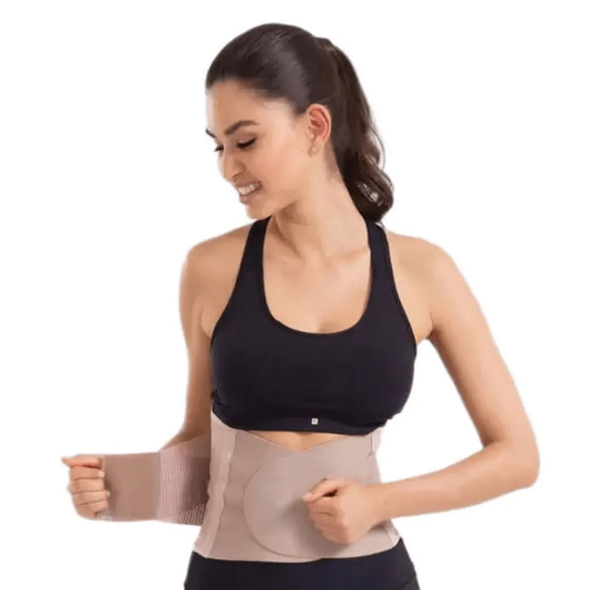 Cinta Modeladora Abdominal Easy Waist Unissex Esbelt 01017 Chocolate - G
