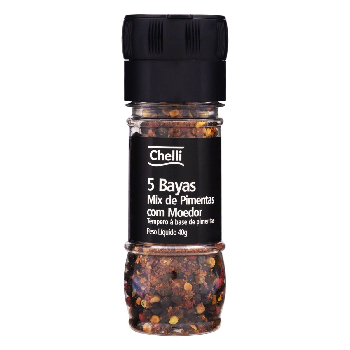Mix De Pimenta Com Moedor 5 Bayas Chelli Frasco 40g