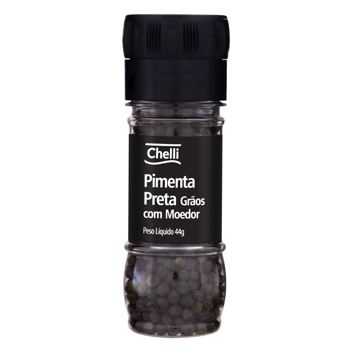 Pimenta Preta Em Grãos Com Moedor Chelli Frasco 44g