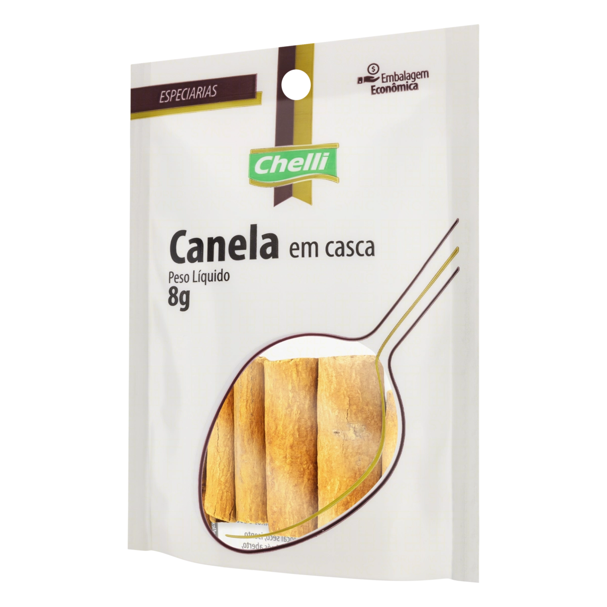 Canela Em Casca Chelli Pacote 8g Embalagem Econômica