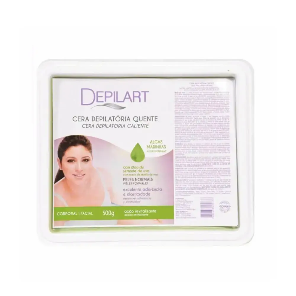Depilart Cera Quente 500g Algas E Semente De Uva