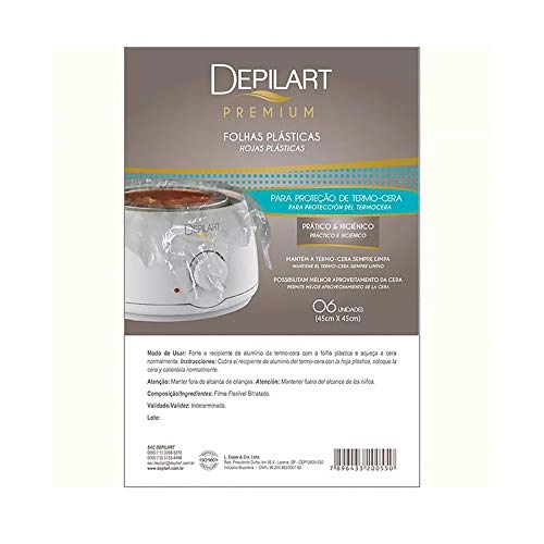 Folhas Plásticas Para Termo Cera 6 Folhas Depilart