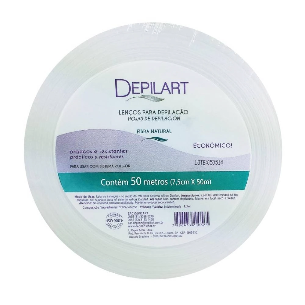 Depilart Rolo Branco Depilacao 50 Metros