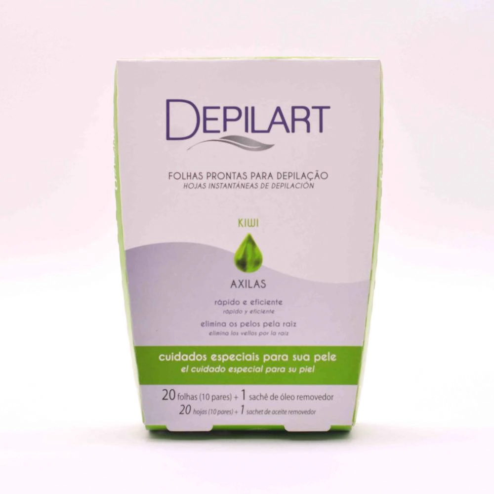 Cera Fria Depilart Axilas Kiwi 20 Folhas Caixa