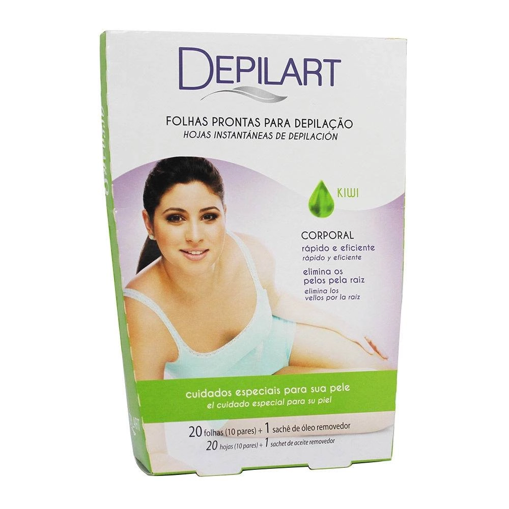Folhas Depilart P/ Pernas C/20fls Kiwi