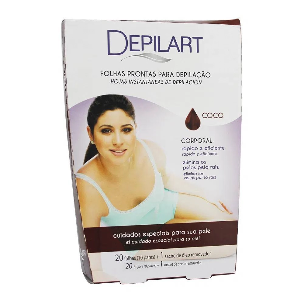 Folhas Depilart P/ Pernas C/20fls Coco