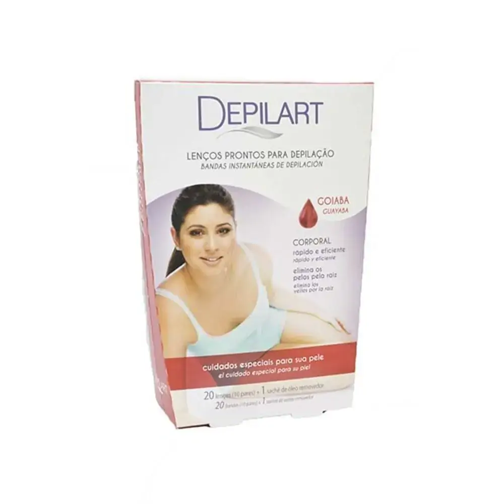 Folhas Depilart P/ Pernas Em Lenco Goiaba