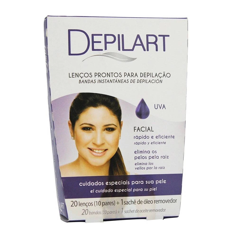 Folhas Depilart P/rosto Em Lenco Uva