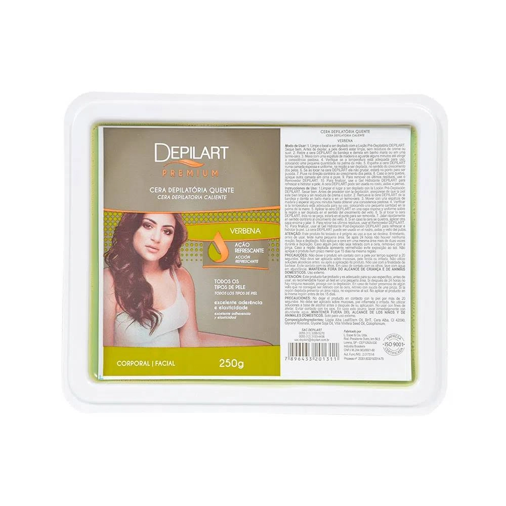 Cera Depilatoria Depilart Quente Premium Verbena 250g