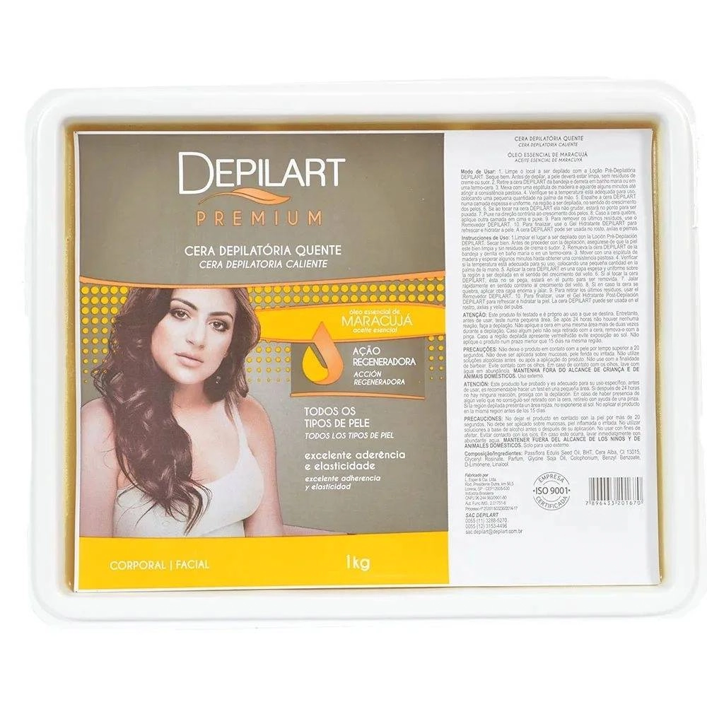 Cera Depilatoria Depilart Quente Premium Maracuja 1kg