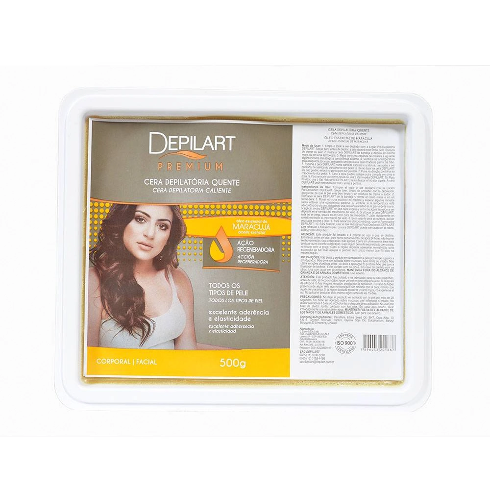 Cera Depilatoria Depilart Quente Premium Maracuja 500g