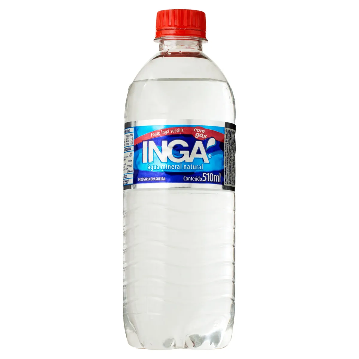 água Mineral Natural Com Gás Ingá Garrafa 510ml