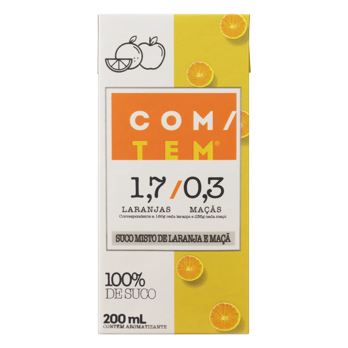 Suco Laranja E Maçã Com/tem Caixa 200ml