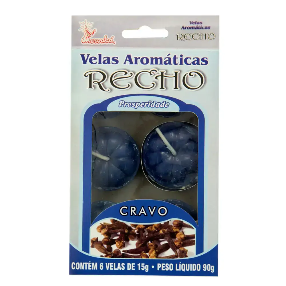 Vela Arom Recho Cravo Prosperidade C/6