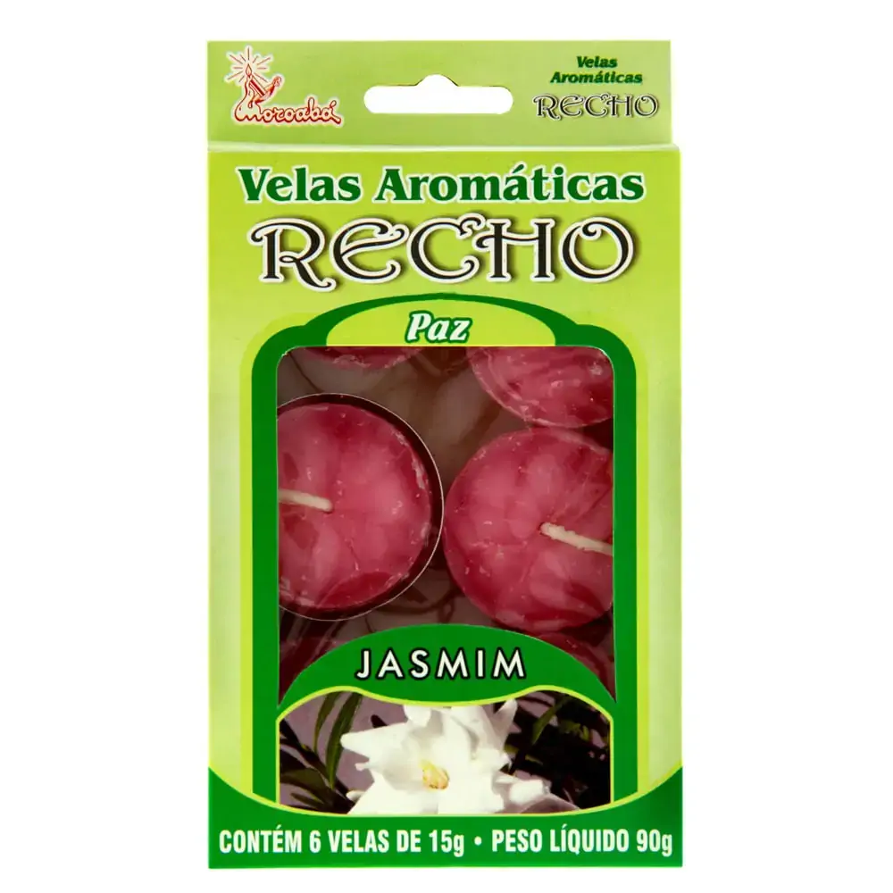 Vela Arom Recho Jasmim Paz C/6