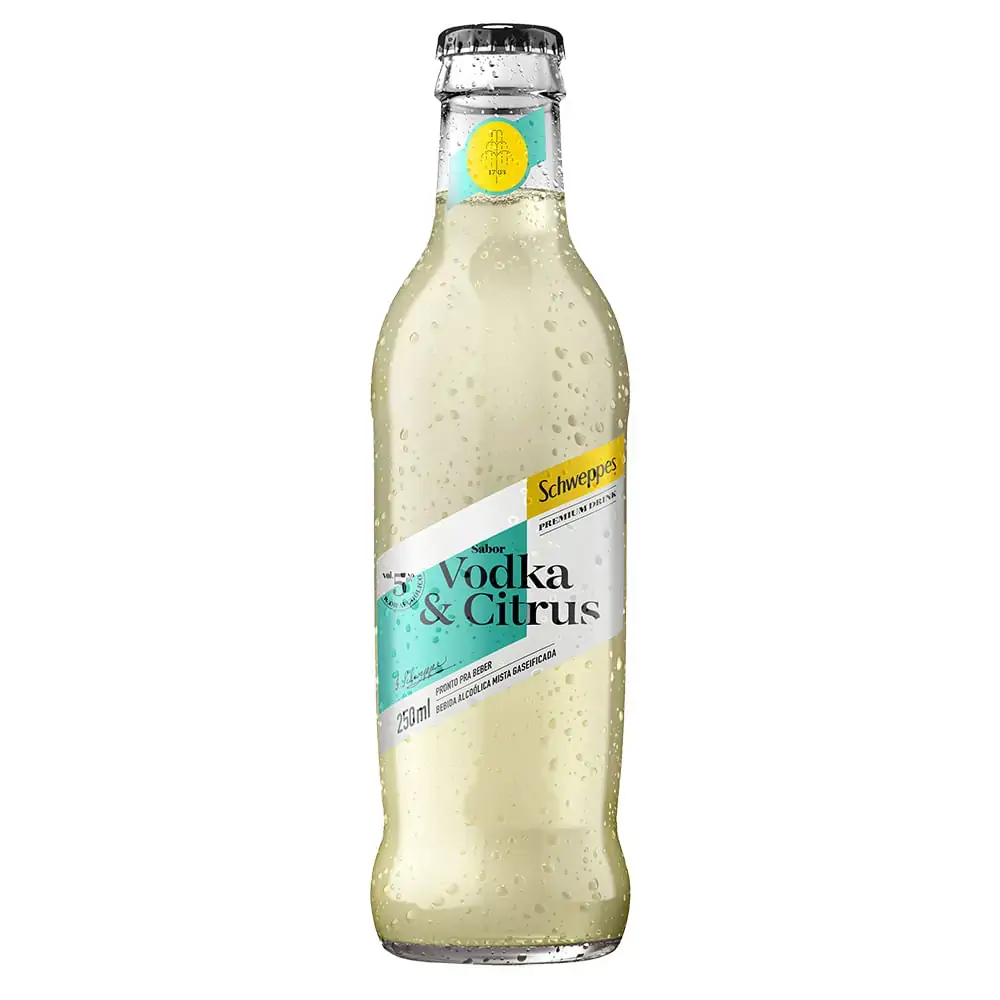 Bebida Mista Alcoólica Vodka Citrus Schweppes Garrafa 250ml