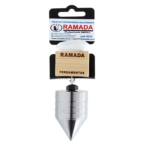 Prumo Dupla Função 20043 Aço Cromado 500g Simetall