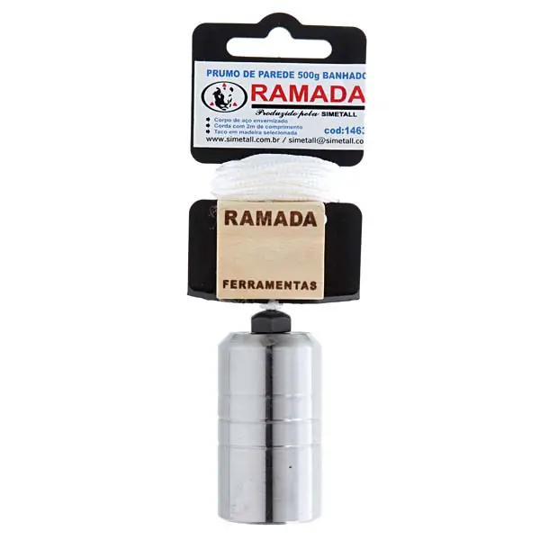 Prumo Parede 1462 Aço Banhado 400g Simetall