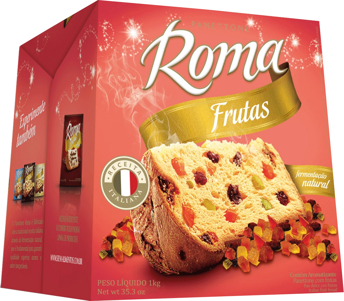 Panettone Com Frutas Roma Caixa 1kg
