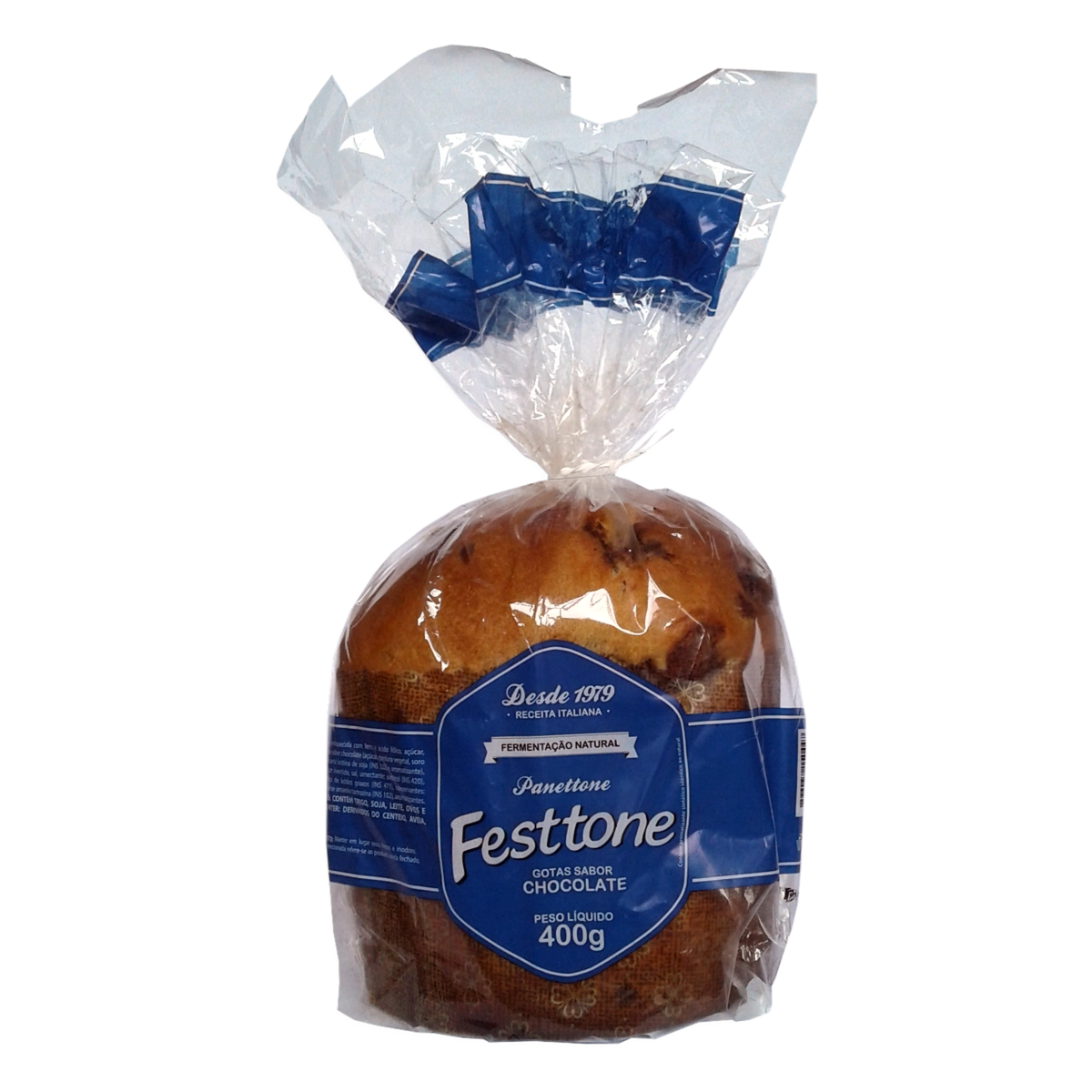 Panettone Com Gotas De Chocolate Festtone Pacote 400g