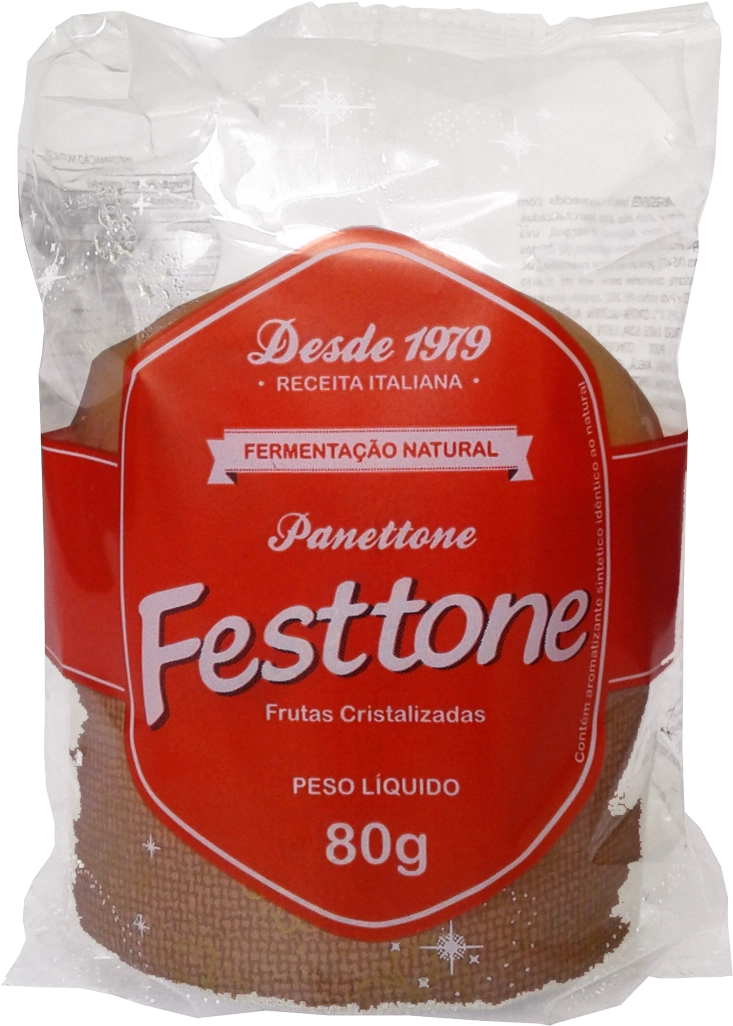 Panettone Com Gotas De Chocolate Festtone Pacote 80g