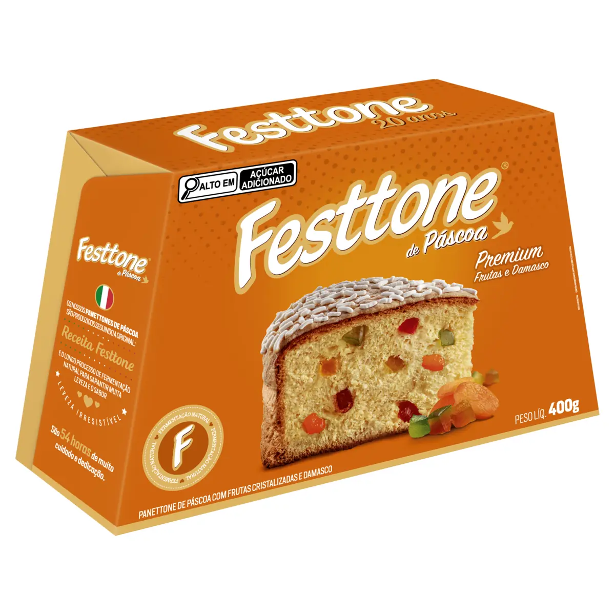Panettone Festtone 400g Premium Frutas/dam