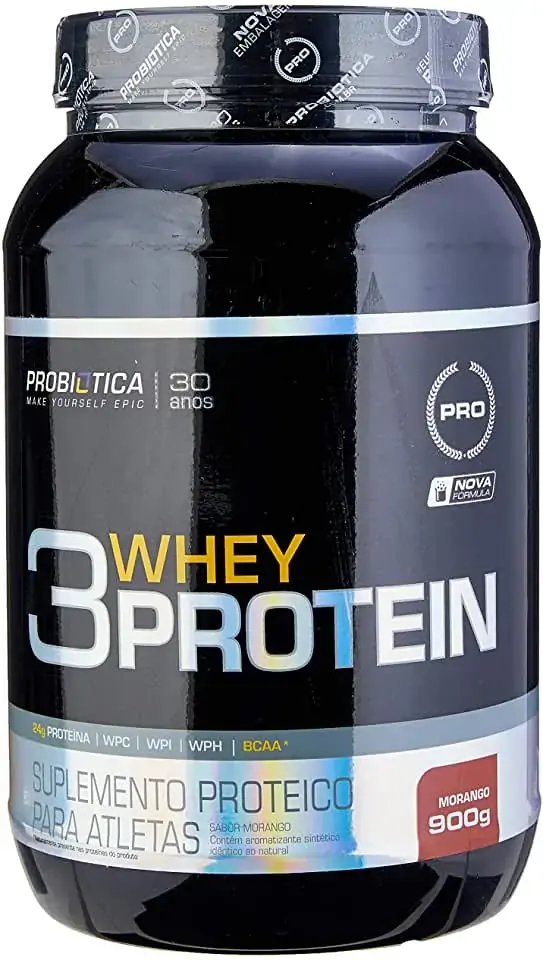 3whey Protein 900g Morango 009277