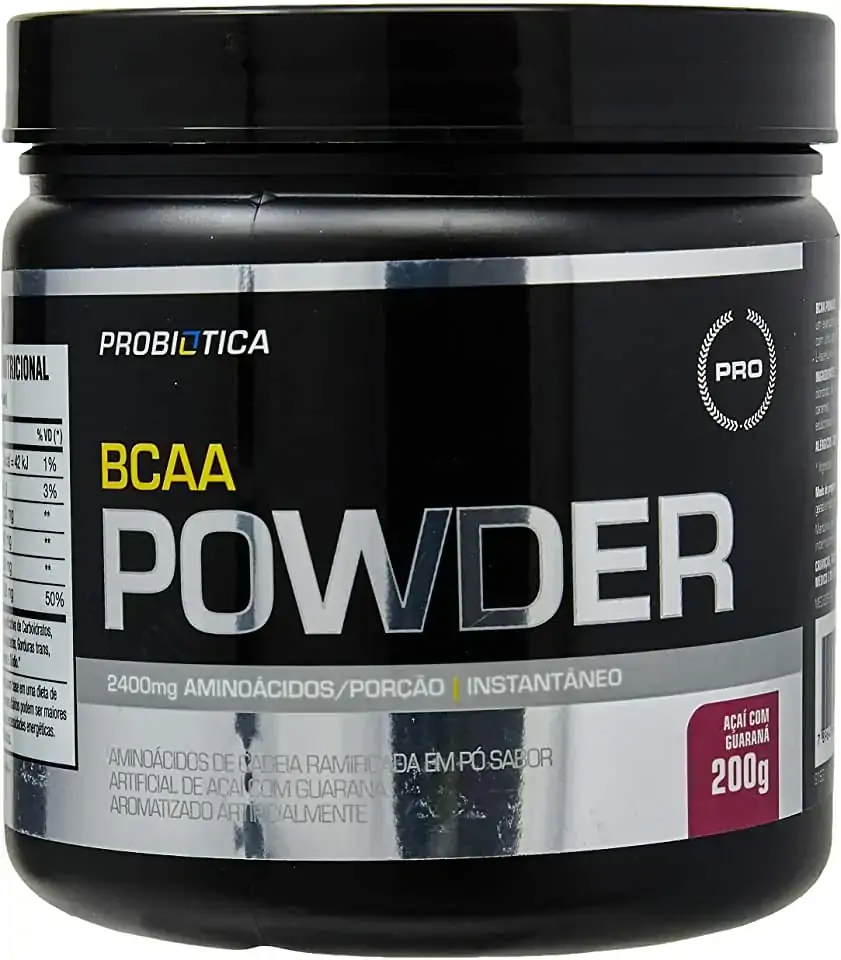 Bcaa Powder Aminoácidos Probiótica Açaí Com Guaraná Pote 200g