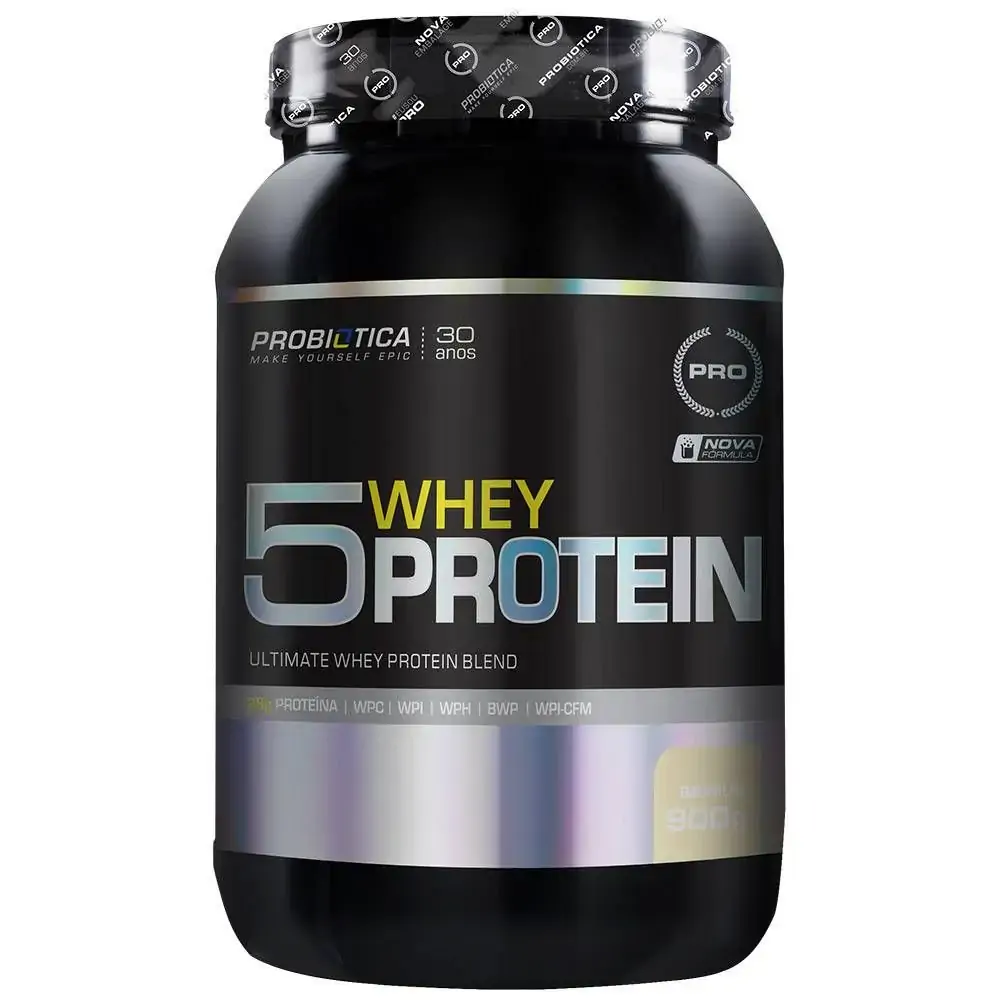 5 Whey Protein 900g Baunilha Pro .