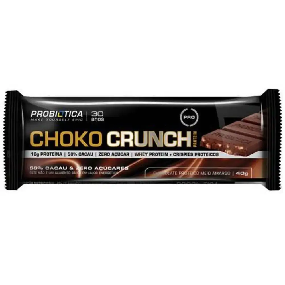 Choko Crunch Chocolate Amargo 40g Probiotica