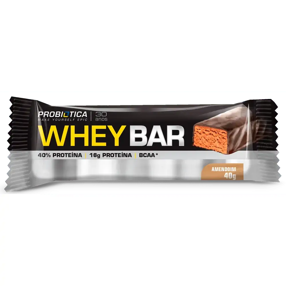 Whey Bar Low Carb Amendoim 40gr Probiotica