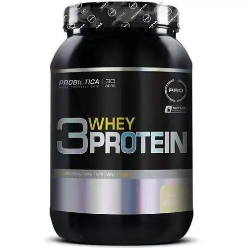 3 Whey Protein Probiotica Sabor Baunilha 900gr