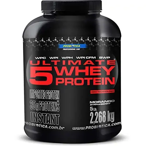 Ultimate 5 Whey Protein 2268 Morango Probiótica