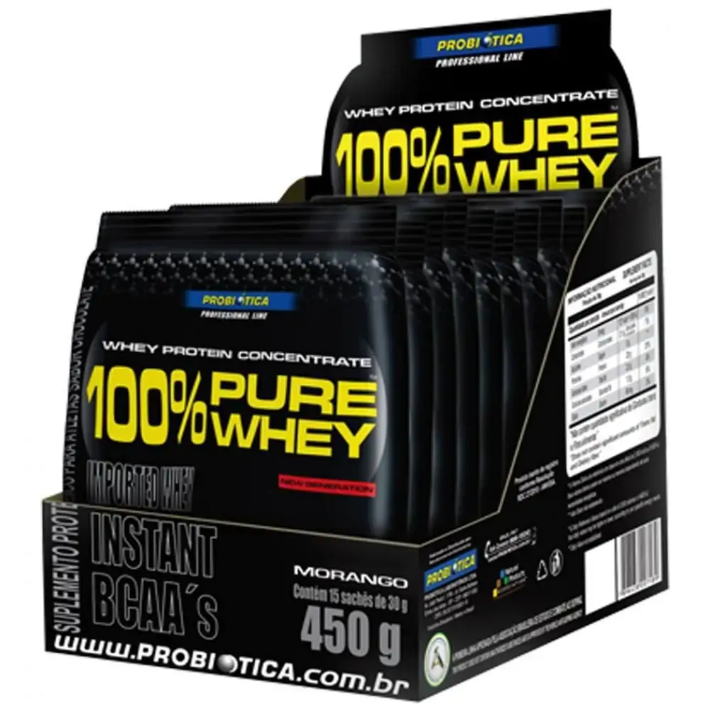 100 Pure Whey 450g Baunilha Probiotica .